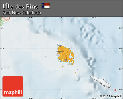Political Map of L'Île Des Pins, lighten