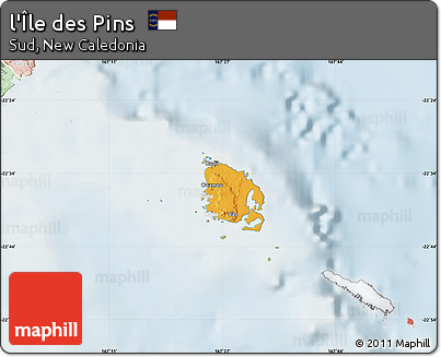 Political Map of L'Île Des Pins, lighten