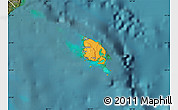 Political Map of l'Île des Pins, satellite outside