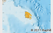 Political Map of l'Île des Pins, shaded relief outside