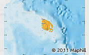Political Map of l'Île des Pins, single color outside