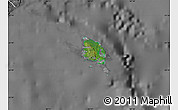 Satellite Map of l'Île des Pins, desaturated