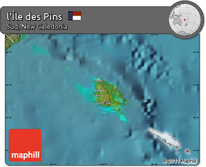 Satellite Map of L'Île Des Pins