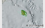 Satellite Map of l'Île des Pins, lighten, semi-desaturated