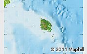 Satellite Map of l'Île des Pins, physical outside