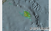 Satellite Map of l'Île des Pins, semi-desaturated