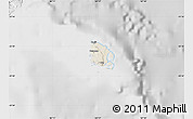 Shaded Relief Map of l'Île des Pins, lighten, desaturated