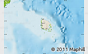 Shaded Relief Map of l'Île des Pins, physical outside
