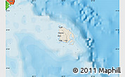Shaded Relief Map of l'Île des Pins, political outside