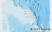 Shaded Relief Map of l'Île des Pins, single color outside