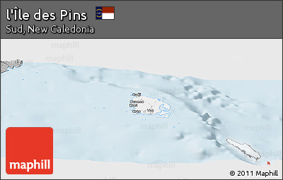 Gray Panoramic Map of L'Île Des Pins