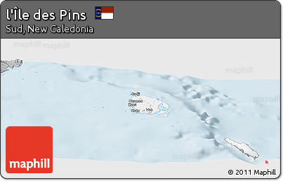 Gray Panoramic Map of L'Île Des Pins