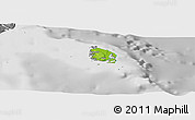 Physical Panoramic Map of l'Île des Pins, desaturated