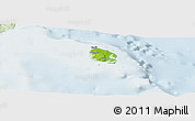 Physical Panoramic Map of l'Île des Pins, lighten