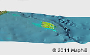 Physical Panoramic Map of l'Île des Pins, satellite outside
