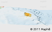 Political Panoramic Map of l'Île des Pins, lighten