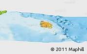 Political Panoramic Map of l'Île des Pins, physical outside