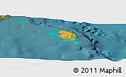 Political Panoramic Map of l'Île des Pins, satellite outside