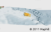 Political Panoramic Map of l'Île des Pins, semi-desaturated