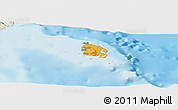 Political Panoramic Map of l'Île des Pins, shaded relief outside