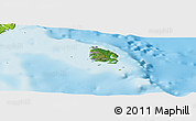 Satellite Panoramic Map of l'Île des Pins, physical outside