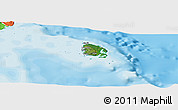 Satellite Panoramic Map of l'Île des Pins, political outside