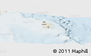 Shaded Relief Panoramic Map of l'Île des Pins, lighten