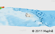Shaded Relief Panoramic Map of l'Île des Pins, political outside