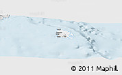 Silver Style Panoramic Map of l'Île des Pins