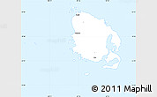 Classic Style Simple Map of l'Île des Pins, single color outside