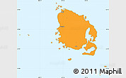 Political Simple Map of l'Île des Pins, single color outside