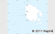 Silver Style Simple Map of l'Île des Pins