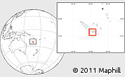 Blank Location Map of Nouméa, within the entire country