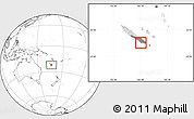 Blank Location Map of Nouméa, highlighted country, highlighted parent region