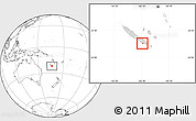 Blank Location Map of Nouméa, highlighted country
