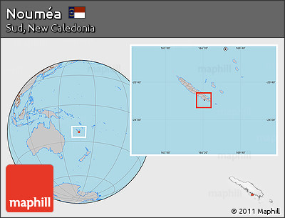 Gray Location Map of Nouméa