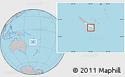 Gray Location Map of Nouméa, highlighted parent region