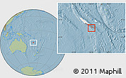 Savanna Style Location Map of Nouméa, highlighted country, highlighted parent region, hill shading