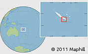 Savanna Style Location Map of Nouméa, highlighted country