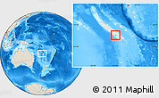 Shaded Relief Location Map of Nouméa, highlighted country