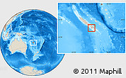 Shaded Relief Location Map of Nouméa