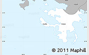 Gray Simple Map of Nouméa