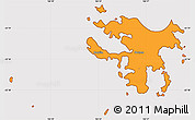 Political Simple Map of Nouméa, cropped outside