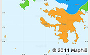 Political Simple Map of Nouméa