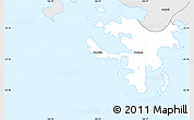 Silver Style Simple Map of Nouméa