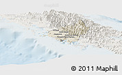 Shaded Relief Panoramic Map of Païta, lighten