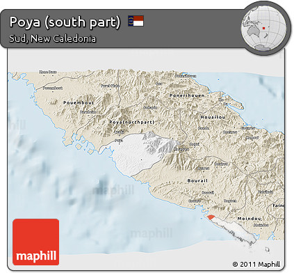 Classic Style 3D Map of Poya (south Part)