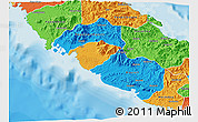 Political 3D Map of Poya (south part)