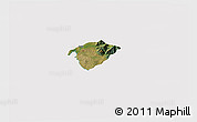Satellite 3D Map of Poya (south part), cropped outside
