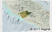 Satellite 3D Map of Poya (south part), lighten